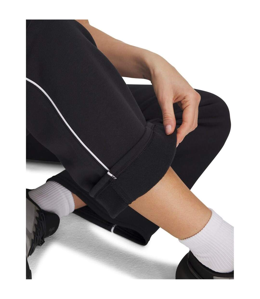 Pantalon De Jogging Motif/style Rayure Latérale Rival Femme Noir Chiné Under Armour-3