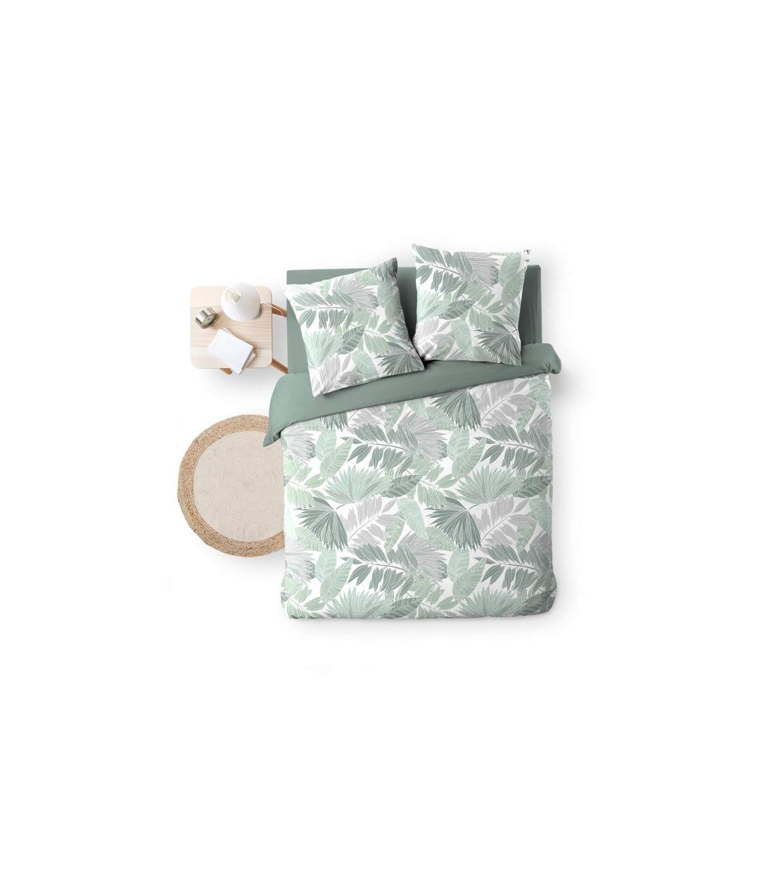 Parure de Lit 3 Pièces Epicea 240x220cm Vert-5