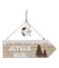 Pancarte Murale Joyeux Noël Glacé 31cm Naturel-1