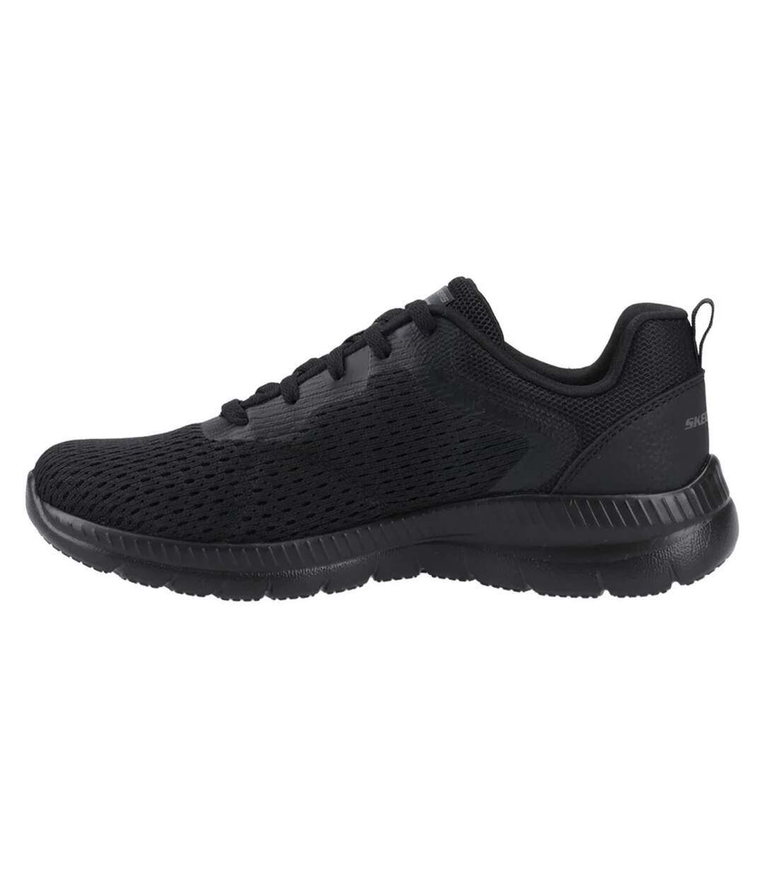 Womens/ladies bountiful quick path plain trainers black Skechers-3