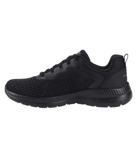Womens/ladies bountiful quick path plain trainers black Skechers