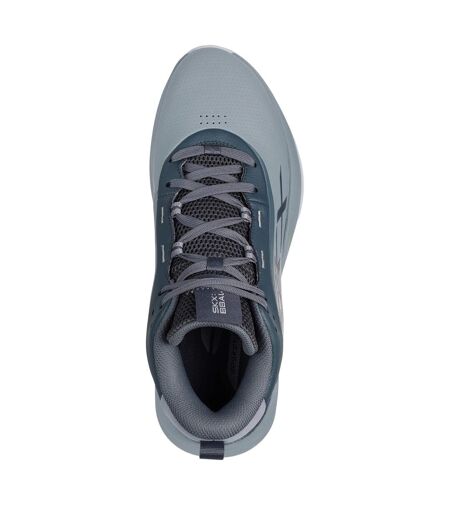 Mens League Leather Basketball Shoes Grey Skechers