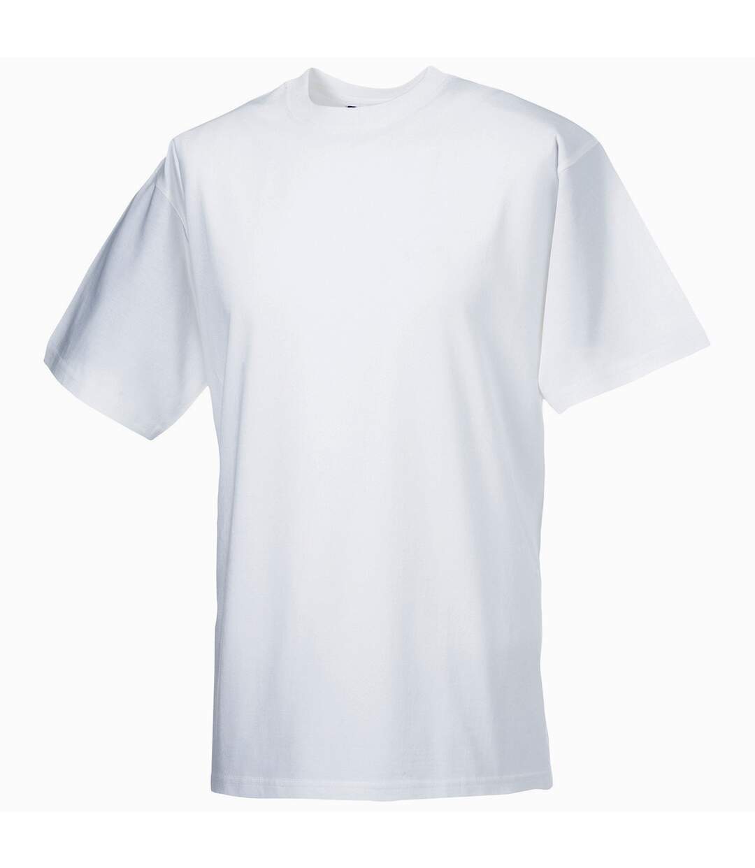 Europe t-shirt épais à manches courtes 100% coton homme blanc Russell