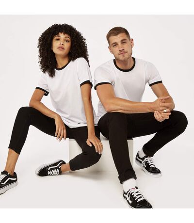 Kustom Kit Mens Ringer T-Shirt (Light Grey/Black Marl) - UTBC4781