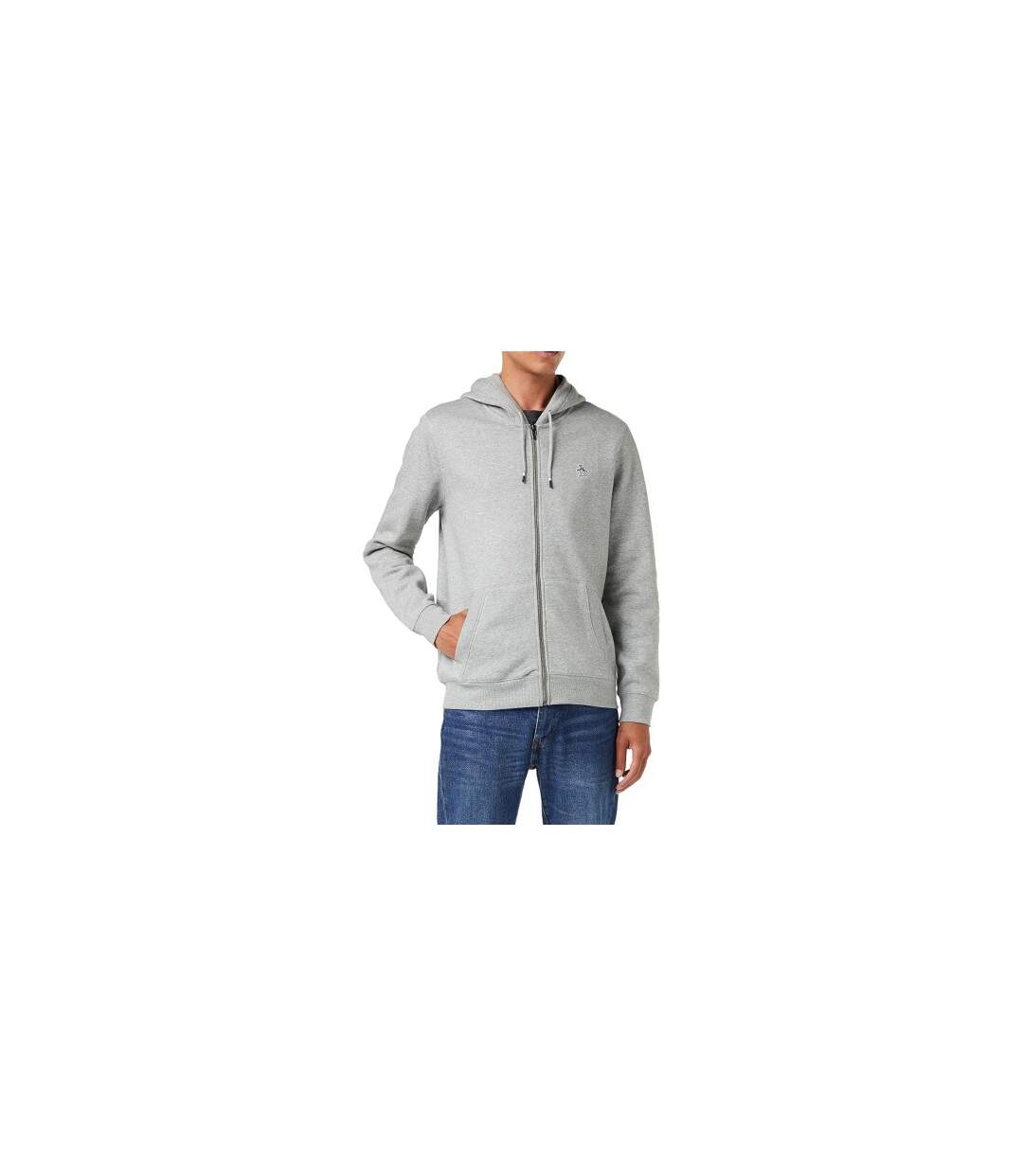 Mens Pete Regular Hoodie Heather Grey Original Penguin-1