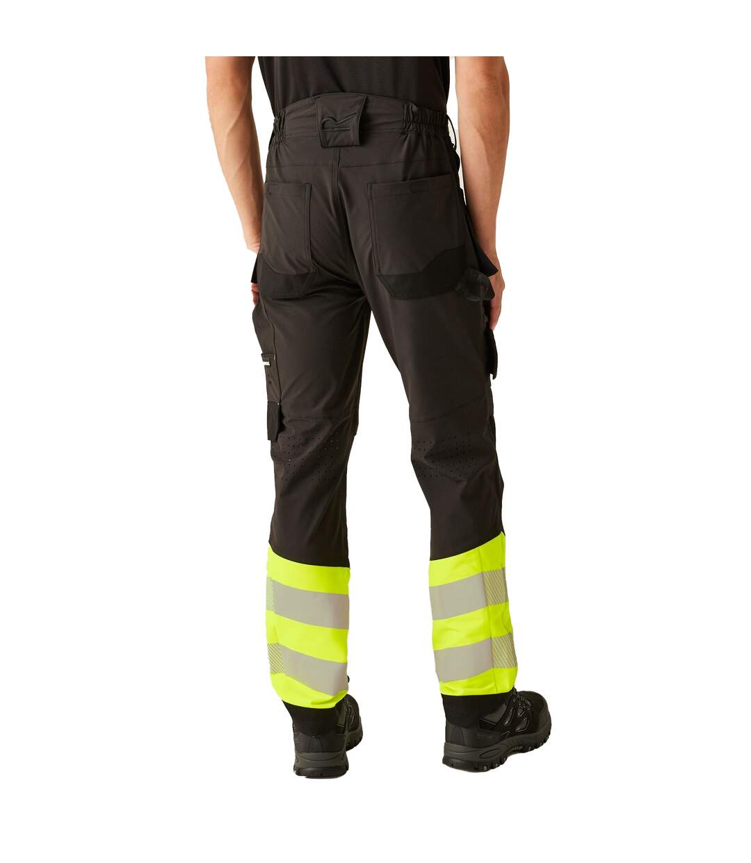 Pantalon De Travail Motif/style Haute-visibilité Homme Jaune Noir Regatta-3