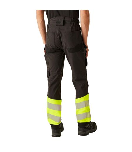 Pantalon De Travail Motif/style Haute-visibilité Homme Jaune Noir Regatta