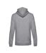 Sweat À Capuche Motif/style Uni Homme Gris Chiné B&C-2