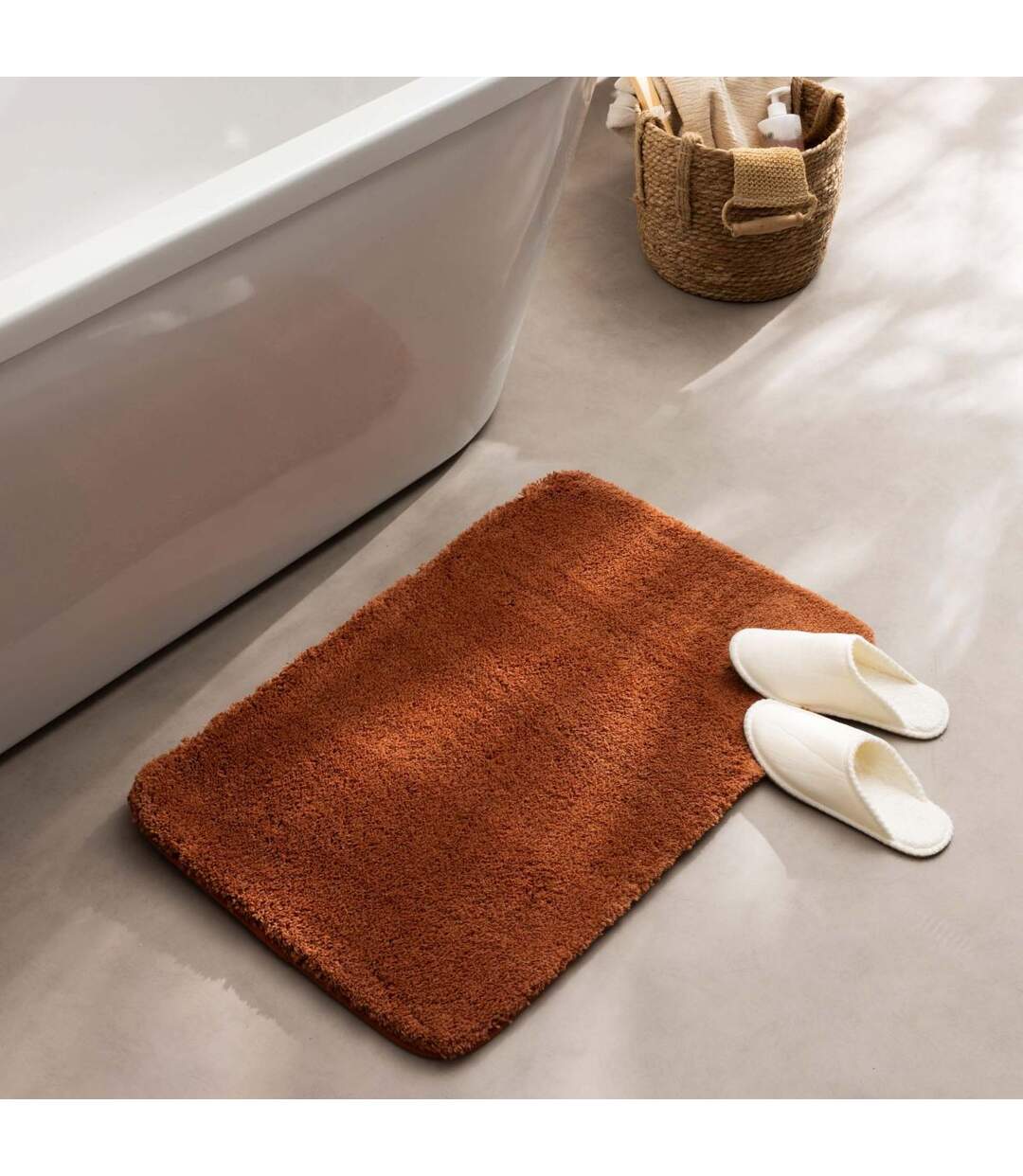 Tapis de Bain en Microfibre Mael 50x80cm Terracotta-5