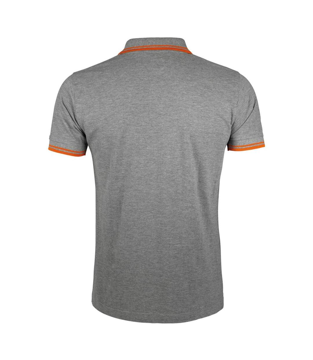Polo Manches Courtes Pasadena Homme Gris Chiné Orange SOLS-2