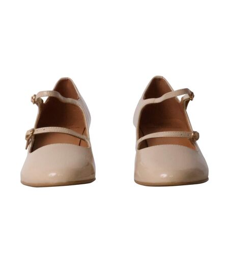 Ballerines à Talon Cuir Emilie Karston Pivoine