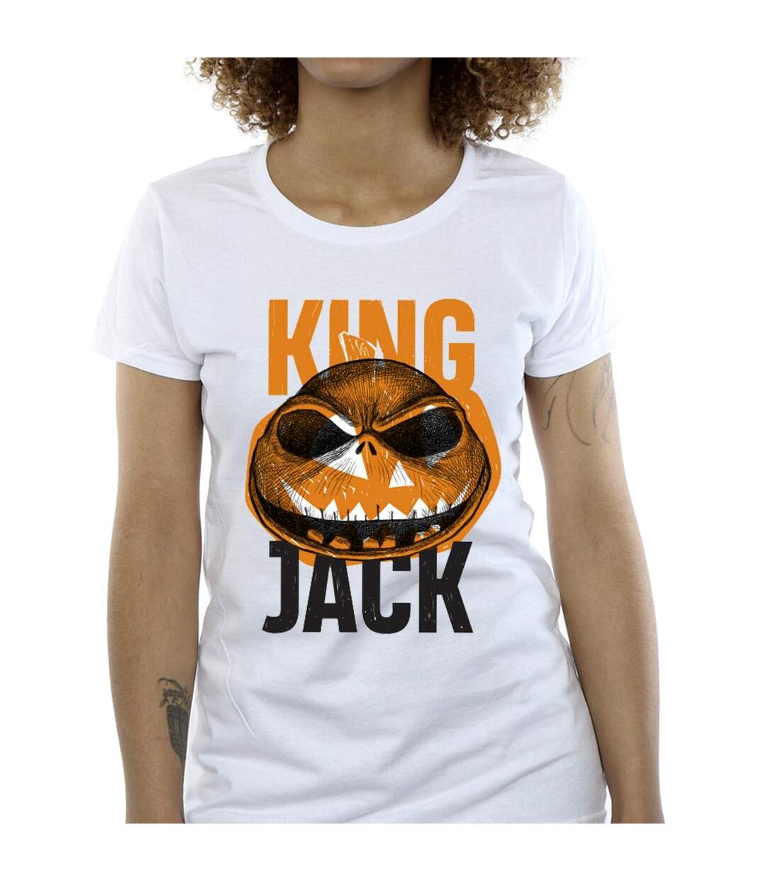Disney T-shirt en coton Femme/Ladies The Nightmare Before Christmas King Jack (Blanc) - UTBI35732-3