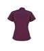 Womens/ladies coolchecker pique polo shirt aubergine Premier