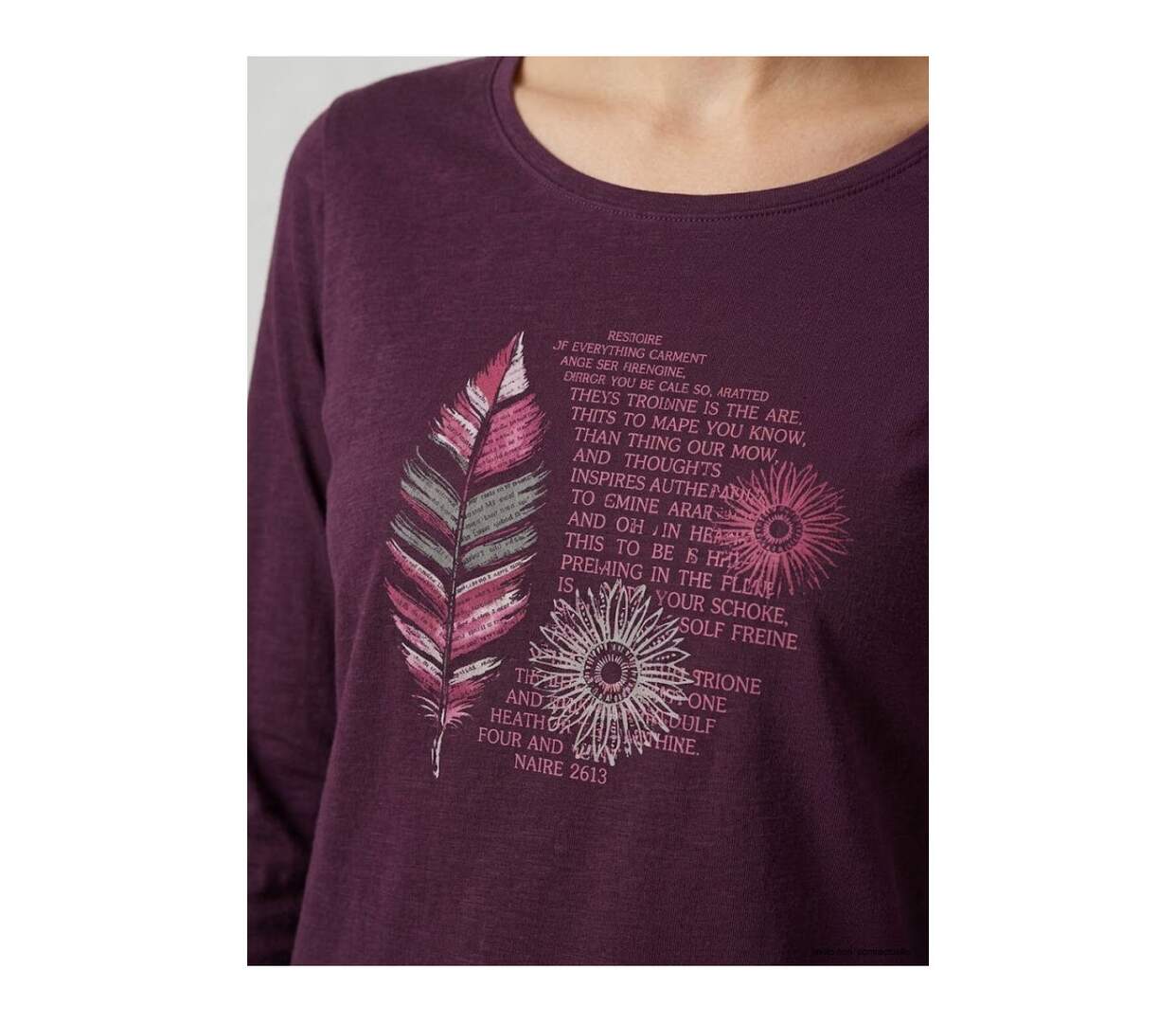 Tee-shirt violet MAYFLOWER NACHO2 à manches longues : style et douceur coton-4