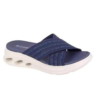 Sandales mules elina femme bleu marine Cipriata