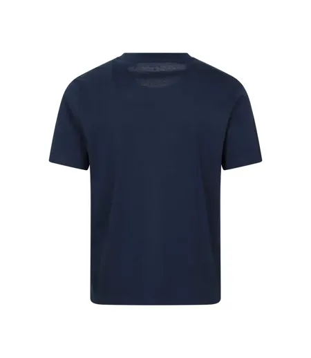 T-shirt En Coton Bio Motif/style Surfeur Homme Bleu Marine Imprimé Mountain Warehouse