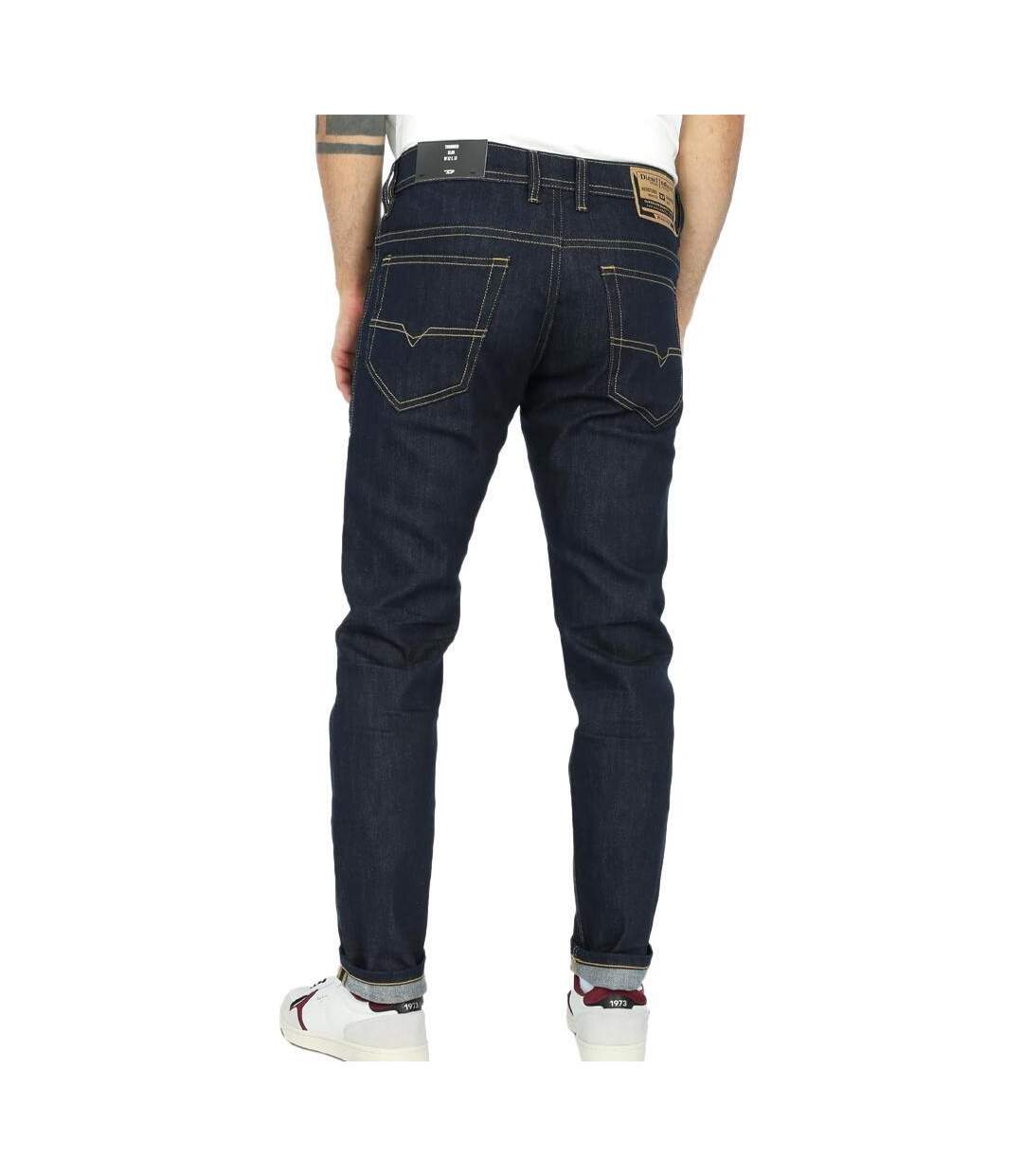 Jean slim bleu foncé homme diesel pantaloni-2