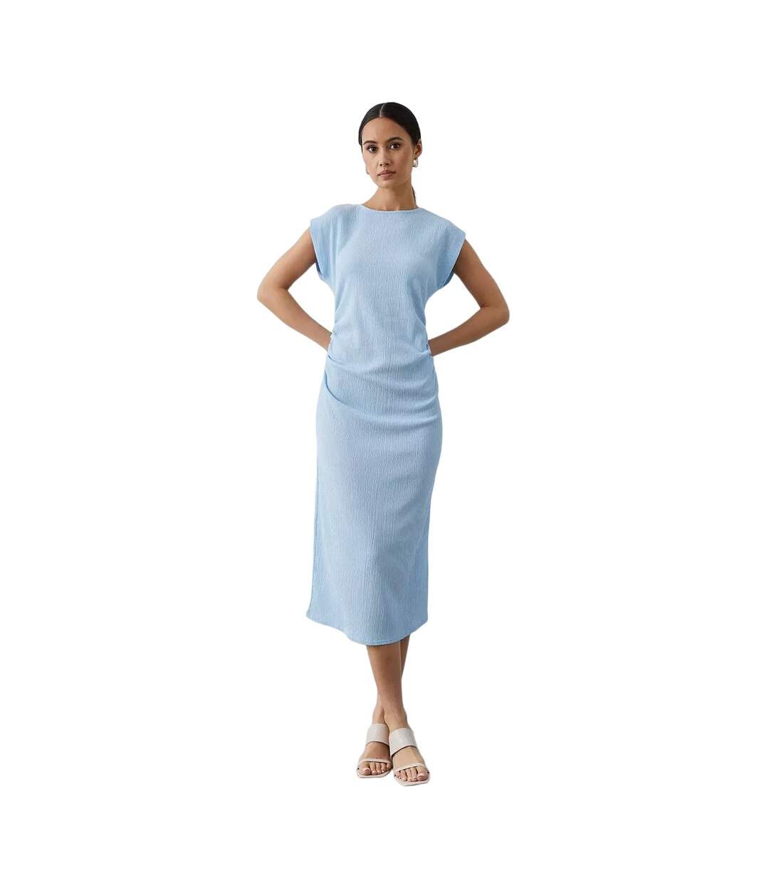 Robe mi-longue femme turquoise Principles-1