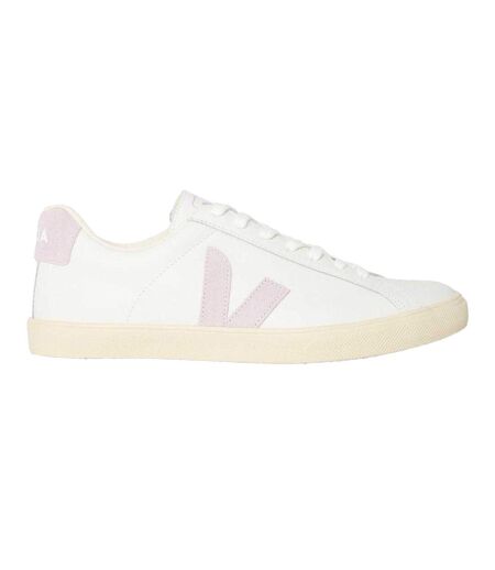 Womens/ladies Esplar Leather Court Trainers White Veja