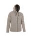 Mens Nevis Fleece Full Zip Hoodie Beige Mountain Warehouse-3