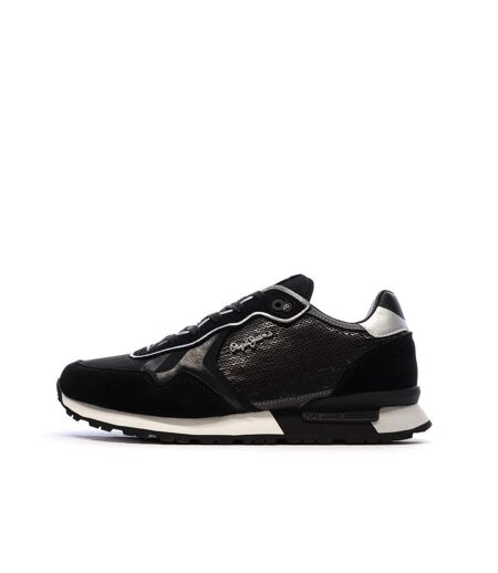 Baskets noires femme pepe jeans brit