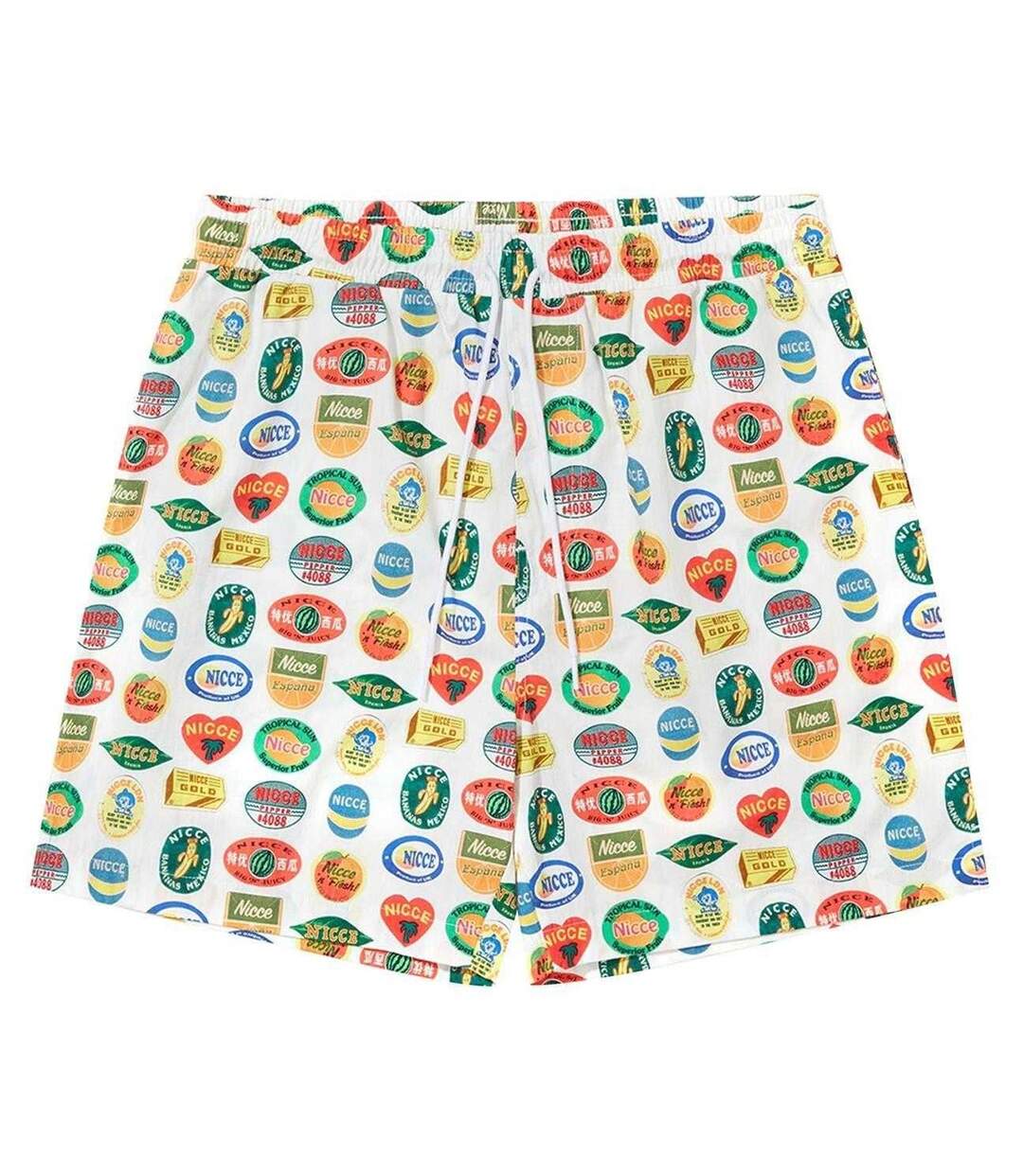 Short Homme Blanc Vert Noir Nicce-2