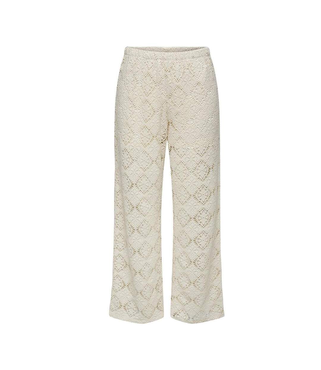 Pantalon fluide beige femme jdy eva-3