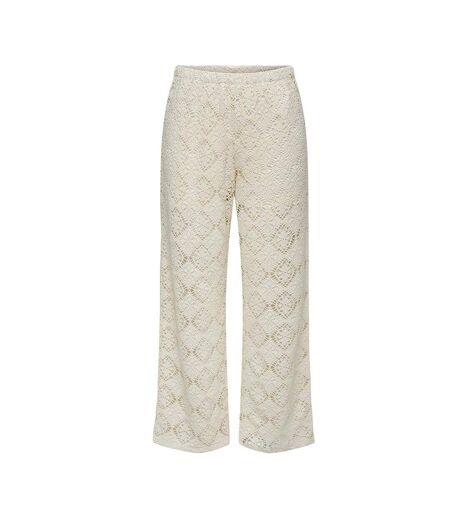 Pantalon fluide beige femme jdy eva