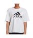 T-Shirt blanc femme adidas bos-1