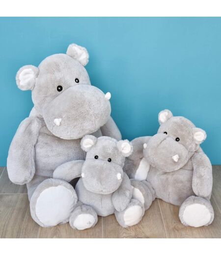 Peluche polyester collection DANS LA SAVANE gris Hippopotame
