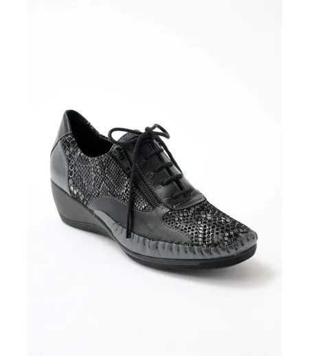 Derbies cuir zippées effet laçage