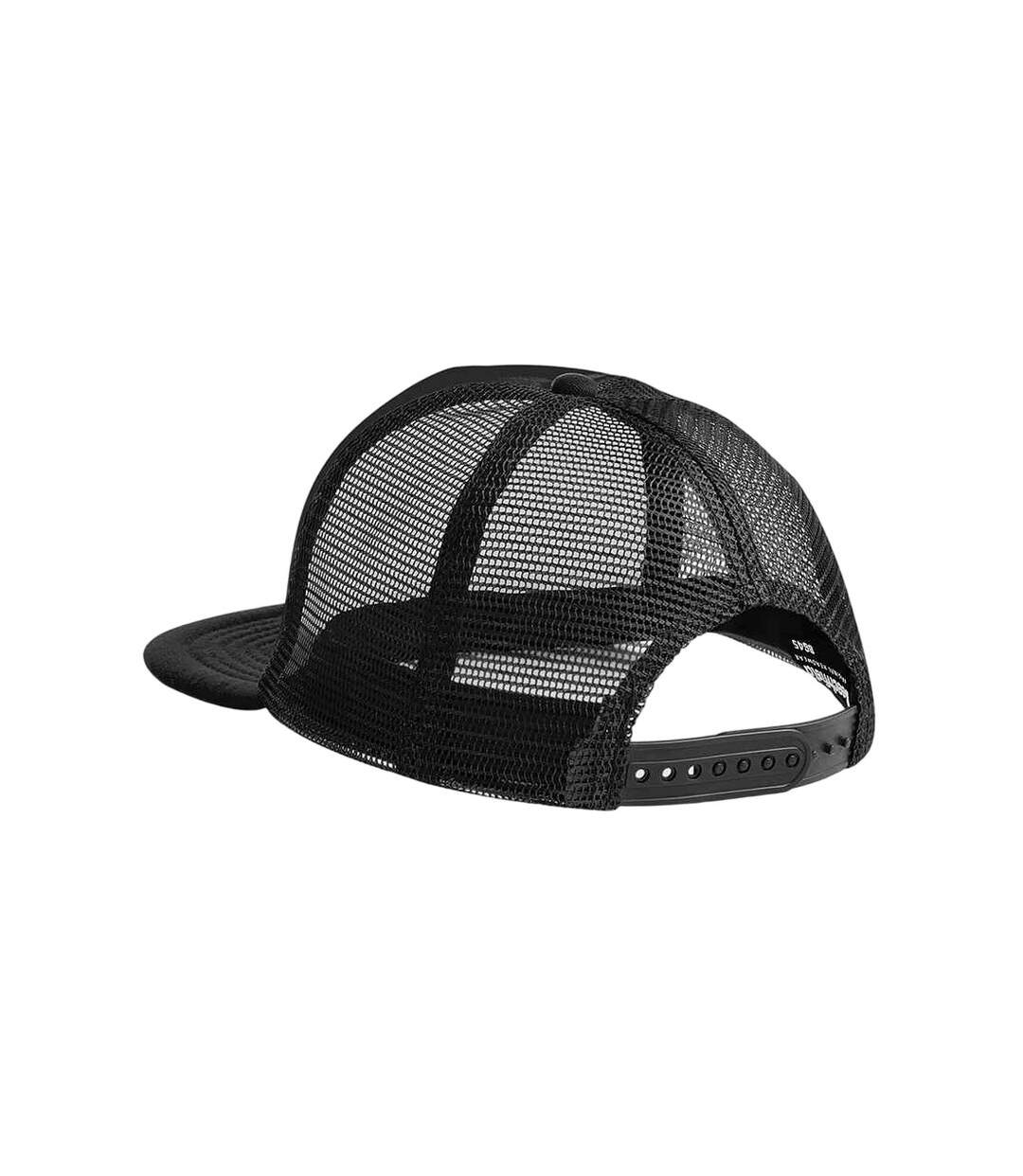 Junior Vintage Snapback Mesh Trucker Cap / Headwear Black Black Beechfield-2