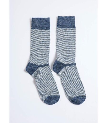 Paire de chaussettes rayées chaudes avec laine