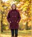 Manteau Polaire Femme style Caban SLOVENIE1B MAYFLOWER – Bordeaux-1