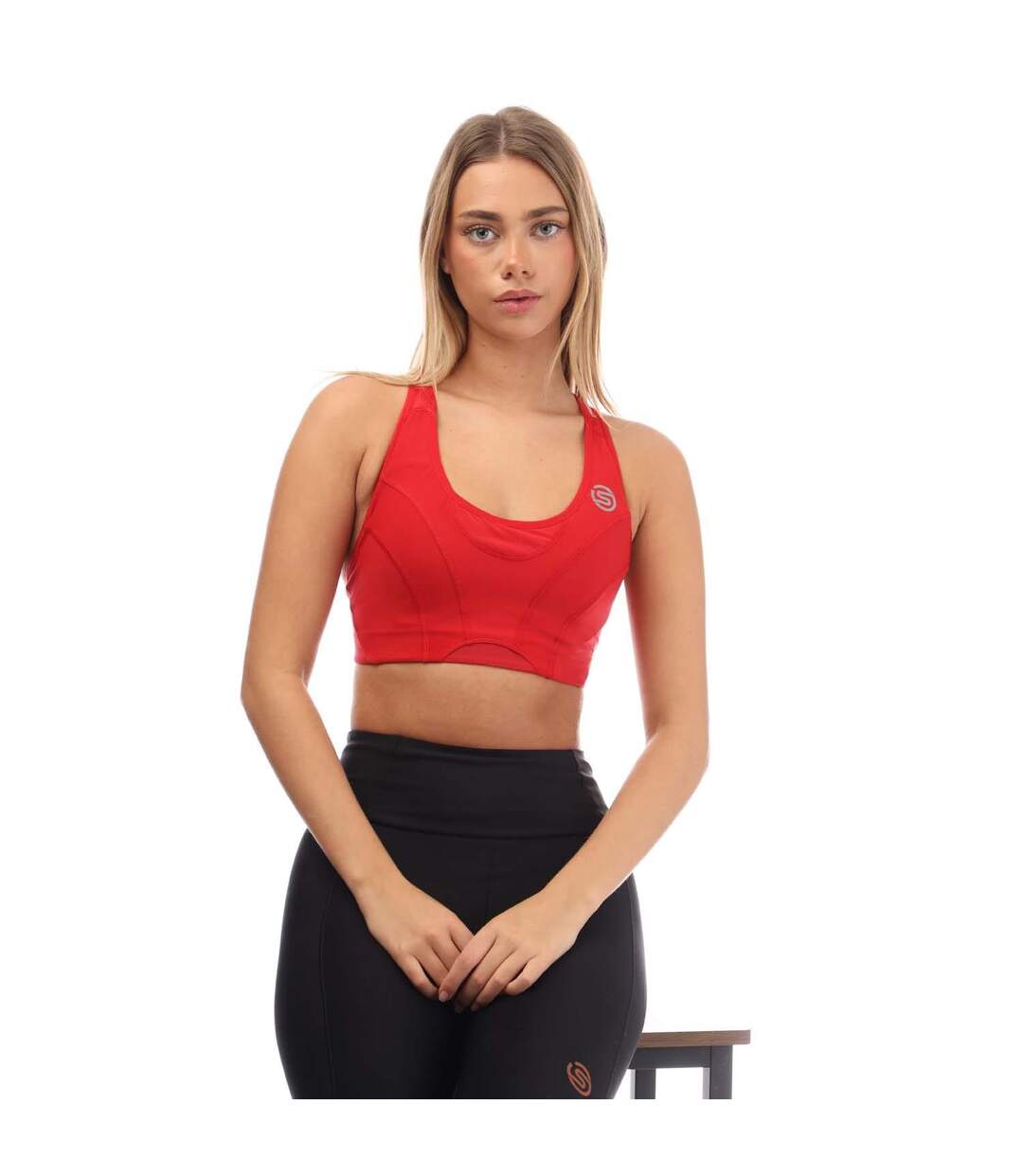 Womens/ladies Series-3 Hi-impact Sports Bra Red Skins-4