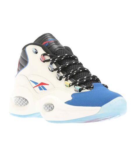 Baskets question mid homme noir / bleu Reebok