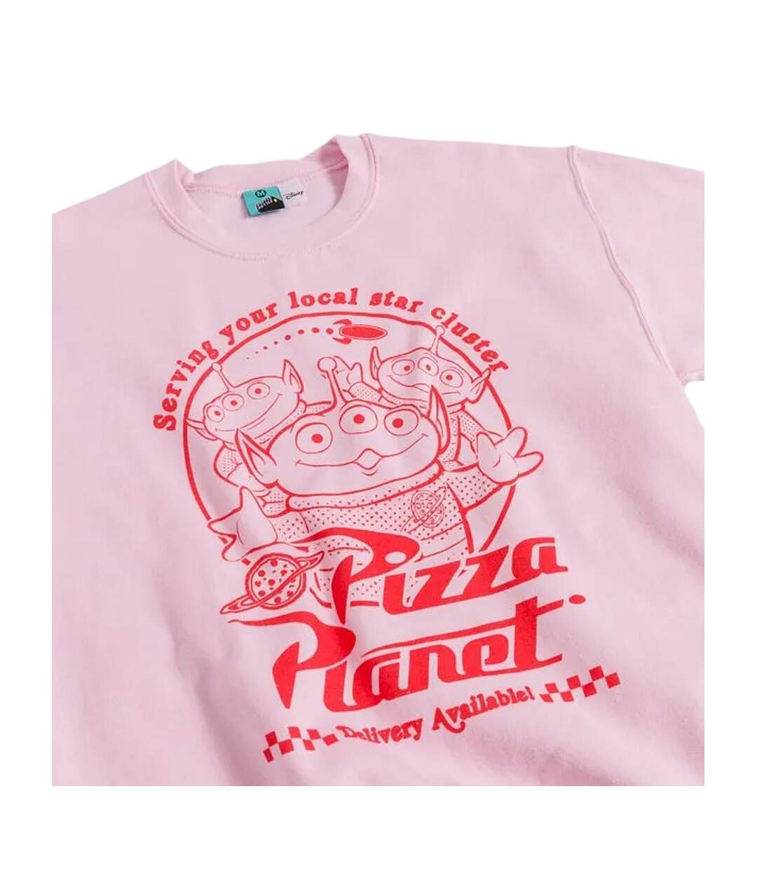 Sweat Motif Alien De Pizza Planet Adulte Rose Toy Story-3