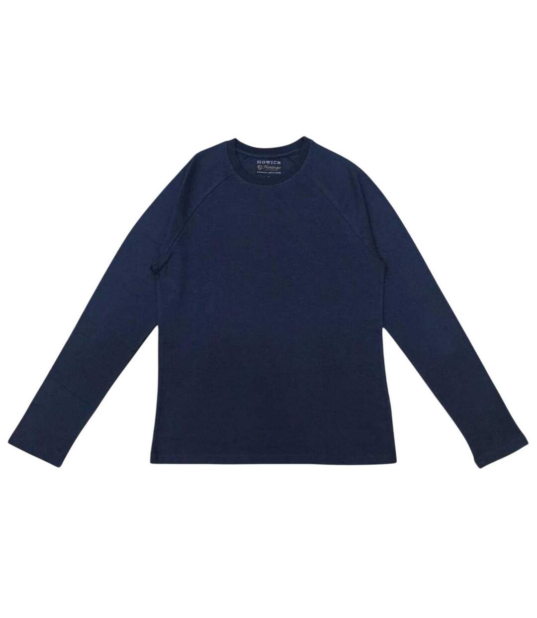 Mens Star Plain Crew Neck Long-sleeved Long Pyjama Set Navy Howick-2