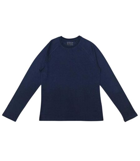Mens Star Plain Crew Neck Long-sleeved Long Pyjama Set Navy Howick