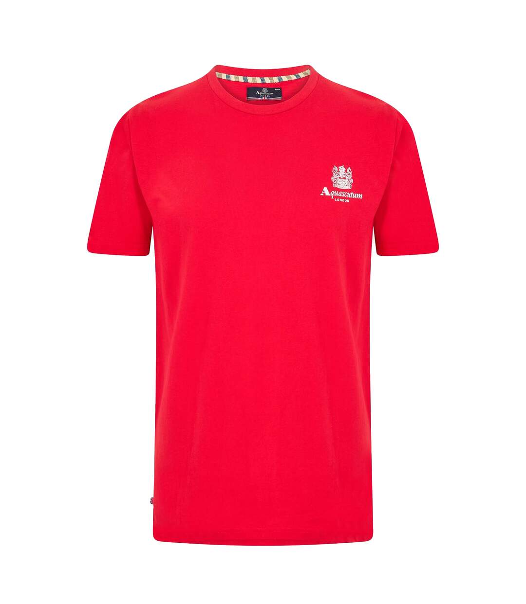 T-shirt Motif/style Logo Sur Poitrine London Homme Rouge Blanc Aquascutum-1