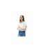 Womens/ladies Fleece Quarter Zip Boxy Crop Sweatshirt Misty Tommy Jeans-1