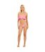 Womens/ladies Frill Bandeau Bikini Top Bright Pink Brave Soul-4