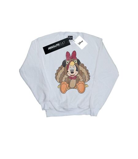 Disney Sweatshirt Femme/Femme Minnie Mouse Thanksgiving Turkey Costume Sweatshirt (Blanc) - UTBI27998