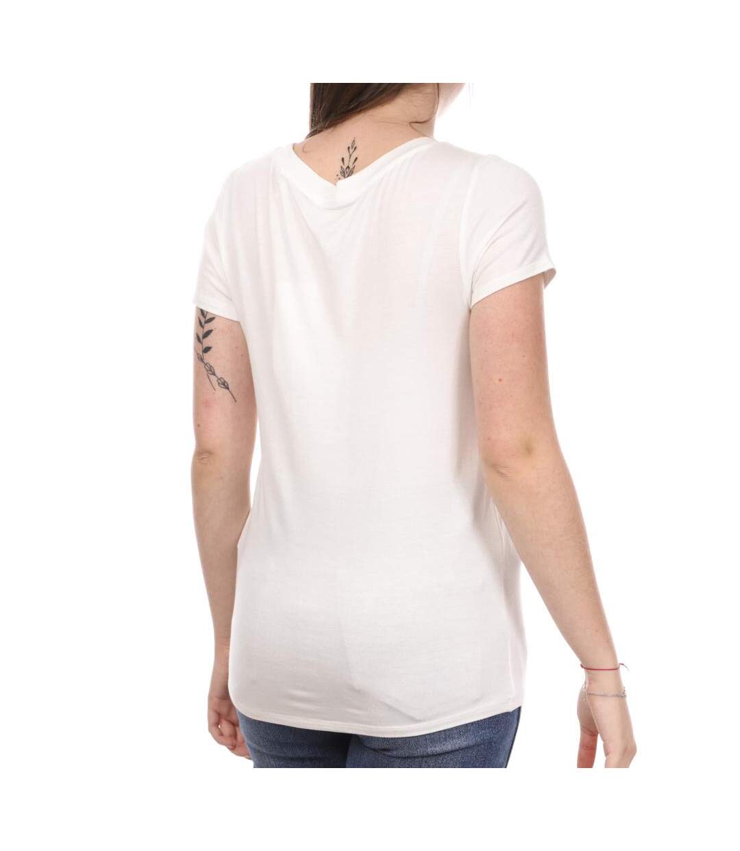 T-shirt Blanc Femme Teddy Smith Tavian - M-2