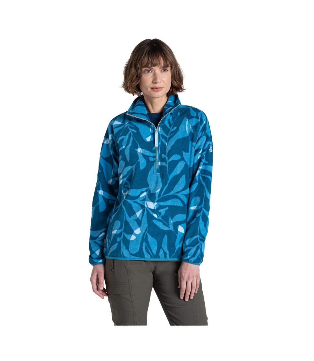 Womens/ladies National Trust Reedmace Spring Floral Fleece Top Porcelain Craghoppers-4