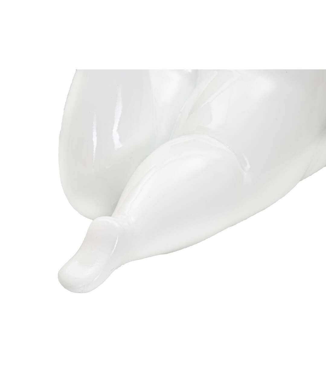 Statuette Femme Couchée en Résine Yoga 32cm Blanc-5