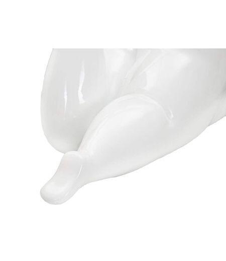 Statuette Femme Couchée en Résine Yoga 32cm Blanc