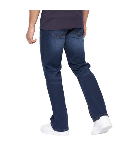 Jean Winsbury Homme Bleu Foncé Délavé Crosshatch