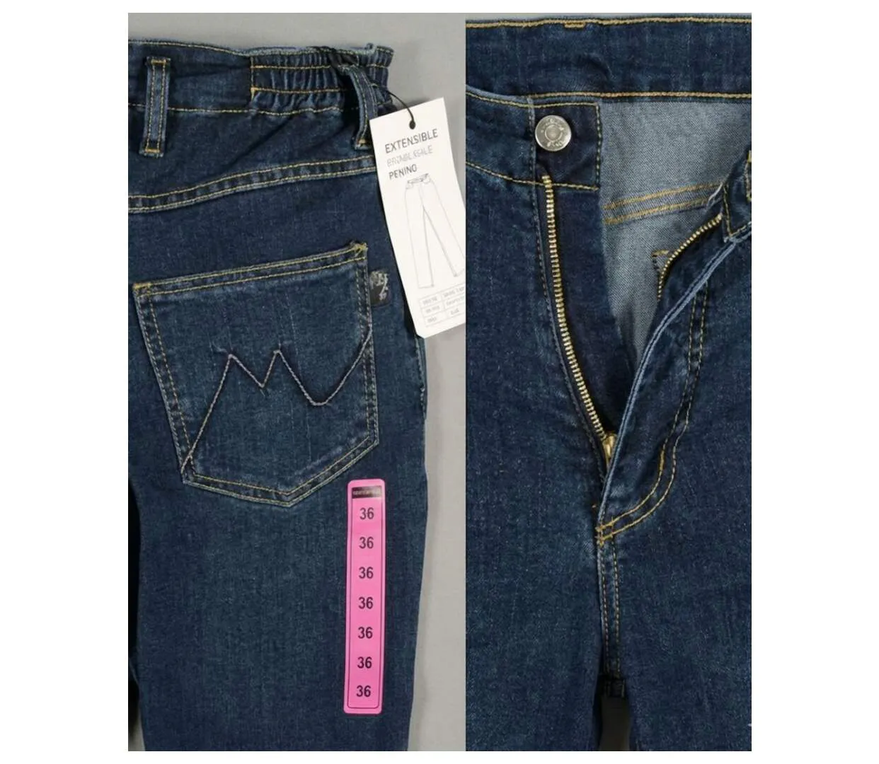 Jean Taille Haute Femme Bleu Stone Stretch & Confort Mayflower-4
