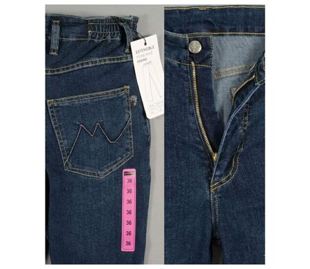 Jean Taille Haute Femme Bleu Stone Stretch & Confort Mayflower